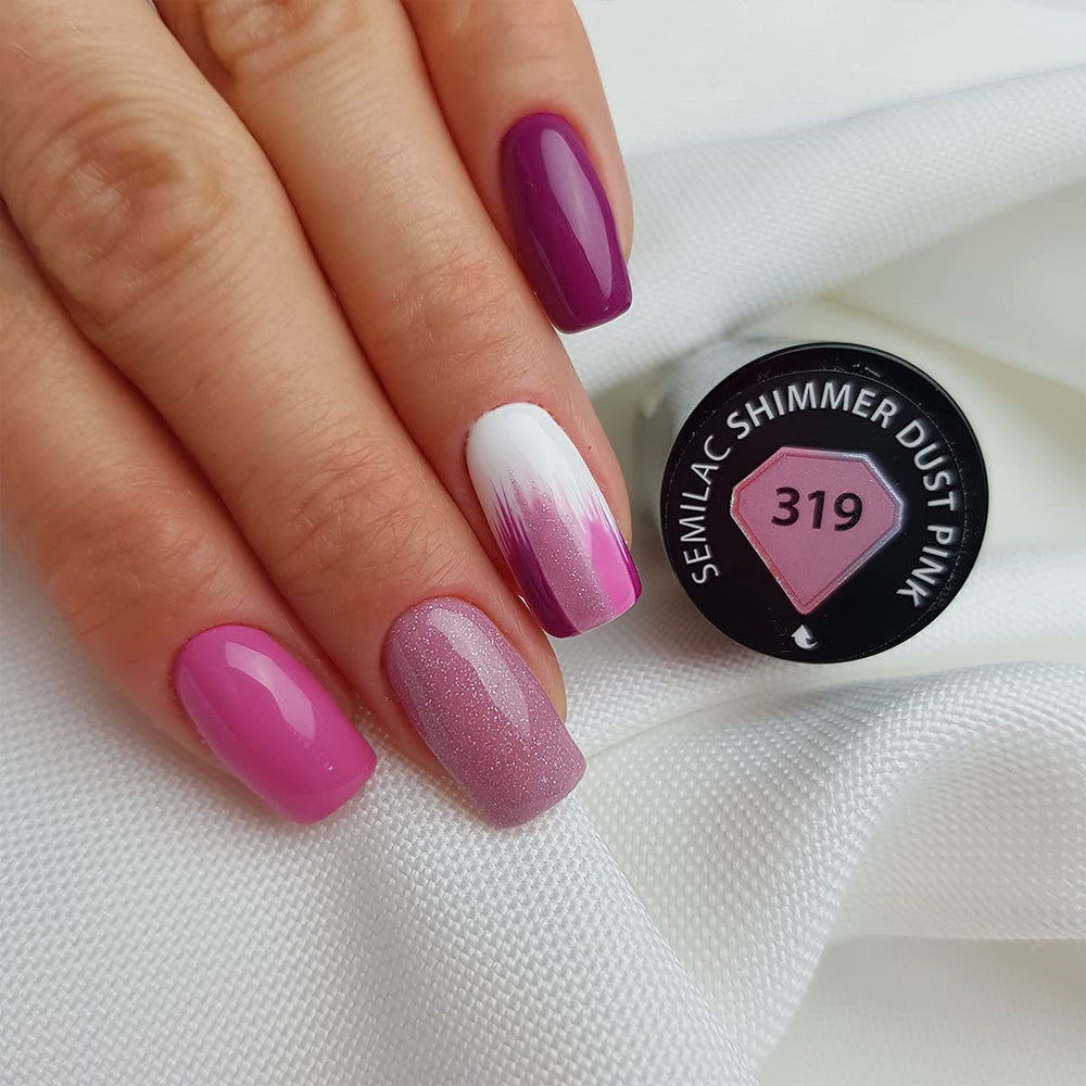 Oja UV Semilac Hybrid 319 Shimmer Dust Pink 7ml