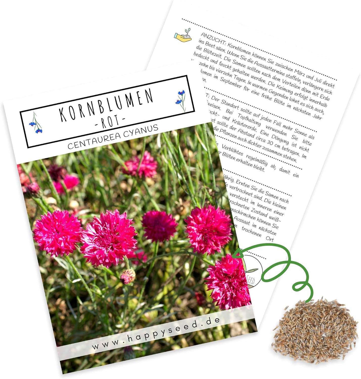 Semințe de albăstrele (Centaurea cyanus) - Flori frumoase și vibrante, cu o perioadă lungă de înflorire, pentru o pajiște cu flori colorate (Mix, 1000 de semințe, 80 cm)