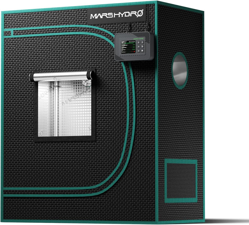 Cort de creștere MARS HYDRO 60x60x140cm, Cort de creștere pentru interior, Corturi de creștere din Mylar reflectorizante pentru hidroponie, Tavă inferioară detașabilă, pentru spațiu de creștere a plantelor