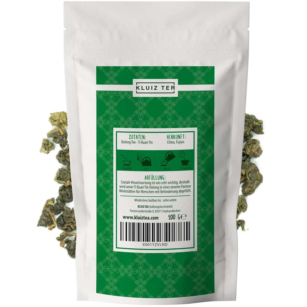 Ceai Oolong - Ti Kuan Yin - 100 grame | Oolong premium din provincia Fujian din sudul Chinei | Ceai Oolong de la KLUIZ TEA