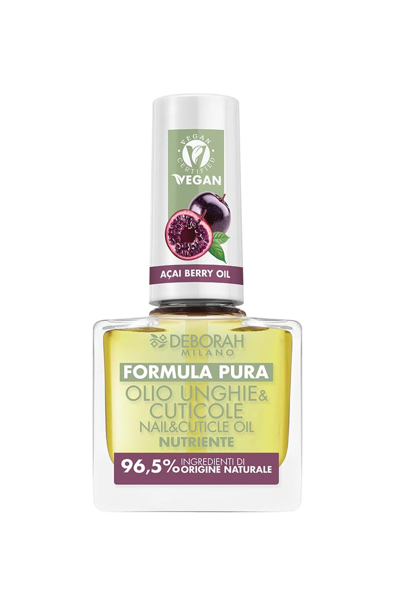 Oja Milano Formula Pure Treatment All in One, vegană, pentru bază și top coat, cu extract de lămâie, revitalizează și reduce îngălbenirea, 8,5 ml