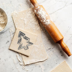 Zenker 44814 Set de 5 forme de biscuiți pentru brad de Crăciun, forme pentru brad de Crăciun, formă de biscuiți, oțel inoxidabil, argintiu, 11 x 9,5 cm