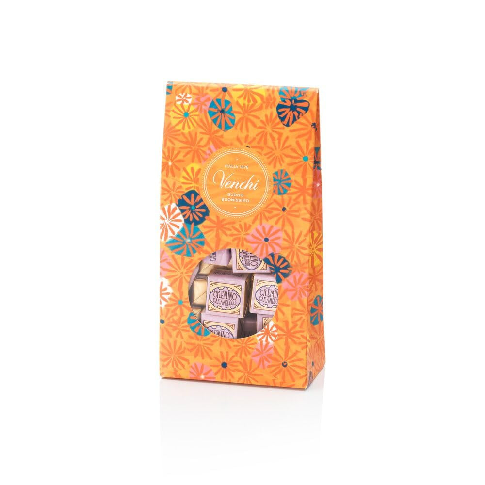Venchi – Colecția Murrine – Cutie cadou cu bomboane asortate Cremino Caramel Gold, 300g – Idee de cadou – Fără gluten