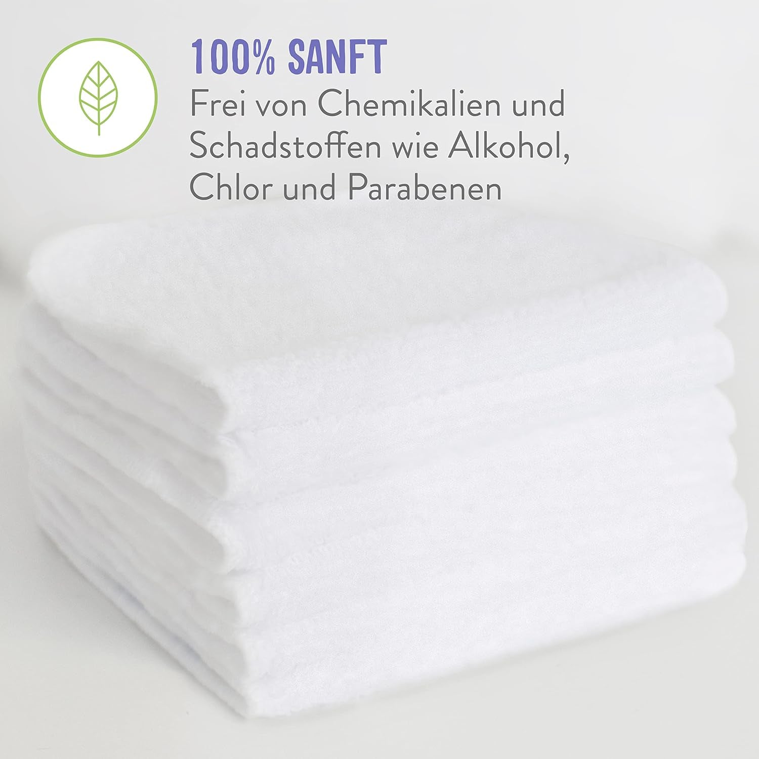 Bambino Mio, șervețele umede reutilizabile pentru bebeluși - Basic - ecologice, fără substanțe chimice, cu două fețe, lavabile, pachet de 10, Cloud - ambalajul poate varia