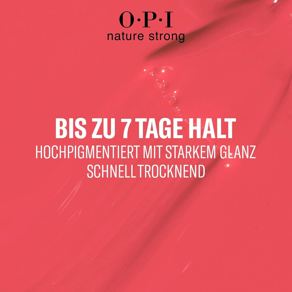 OPI Nature Strong Red and Orange Shades – ojă de lungă durată cu o formulă vegană, inovatoare, care conține ingrediente naturale – pentru unghii strălucitoare