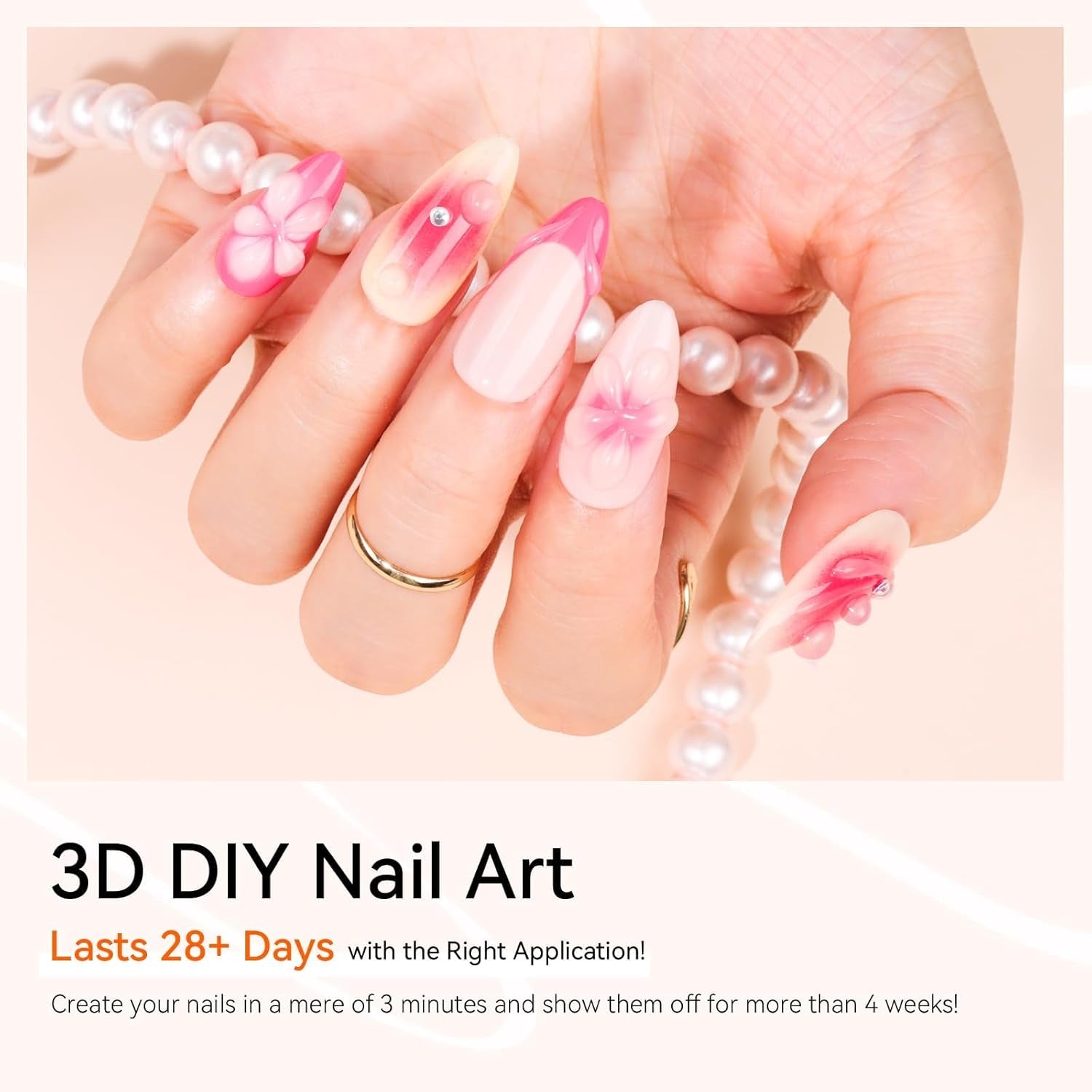 Makartt 3D Gel Nail Art - Gel Lipici Stras 15G pentru Brelocuri Unghii, Gel Sculptură Unghii Multifuncțional pentru Design Unghii DIY, Sculptură Unghii Modelare Unghii Acasă (Transparent)
