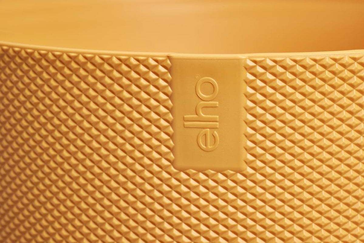 elho Jazz Round Mini 7cm - Ghiveci de flori de interior - Plastic 100% reciclat - Ø 7 x H 6,5 cm - Galben/Chihlimbar