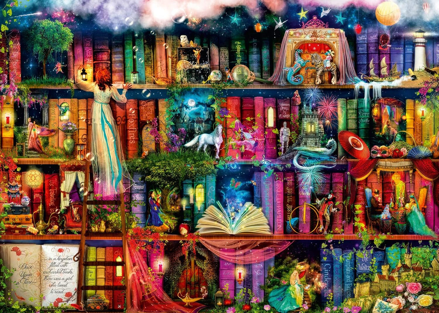 Ravensburger Puzzle 12000665 - Magical Fairytale Lesson - puzzle jigsaw de 1000 de piese pentru adulți și copii de peste 14 ani, puzzle fantezie detaliat Puzzle Naty Shop Design vechi