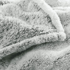 Aqua-Textil Fluffy cuddly pătură 150 X 200 Cm Gri Alb Melange Plush TV pătură Bedspread Sherpa Fleece Oeko-Tex Ottawa Paturi si Cuverturi Besuche den aqua-textil-Store