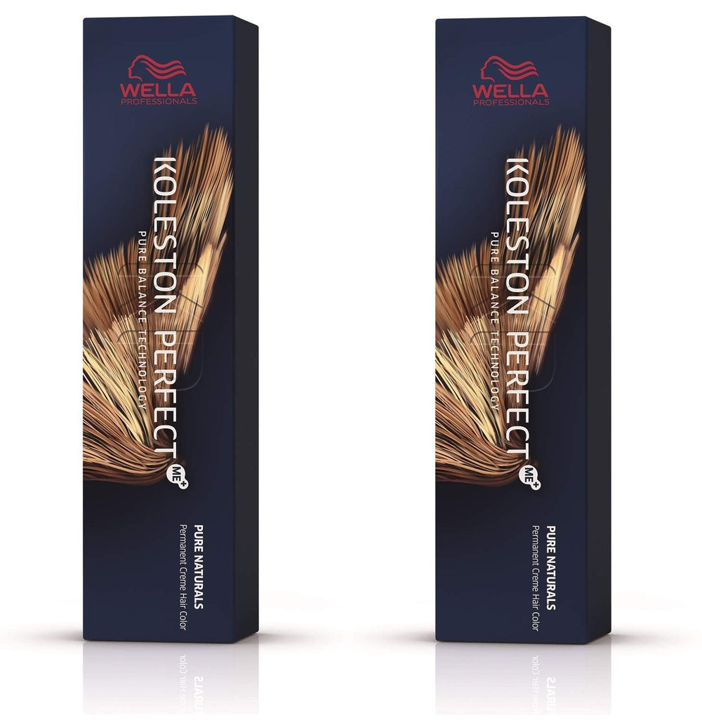 Wella Professionals Wella Koleston Perfect ME KP Pure Naturals 5/00 Light Brown Natural Intense, pachet de 2 Vopsea pentru par Naty Shop Maro, alb 60 ml (pachet de 2)