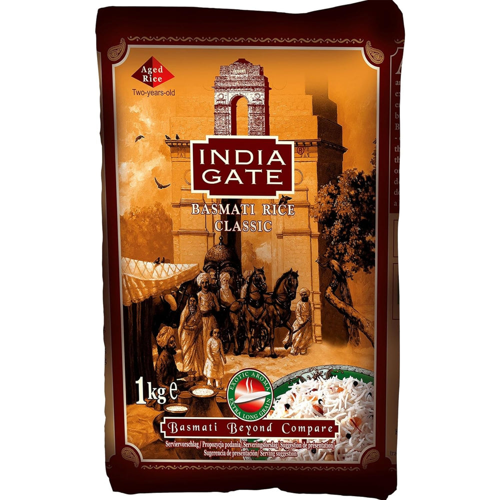 Orez Basmati Premium INDIA GATE – Orez cu bob lung fin, aromat, din India, bob lung fin (1 x 5 kg)