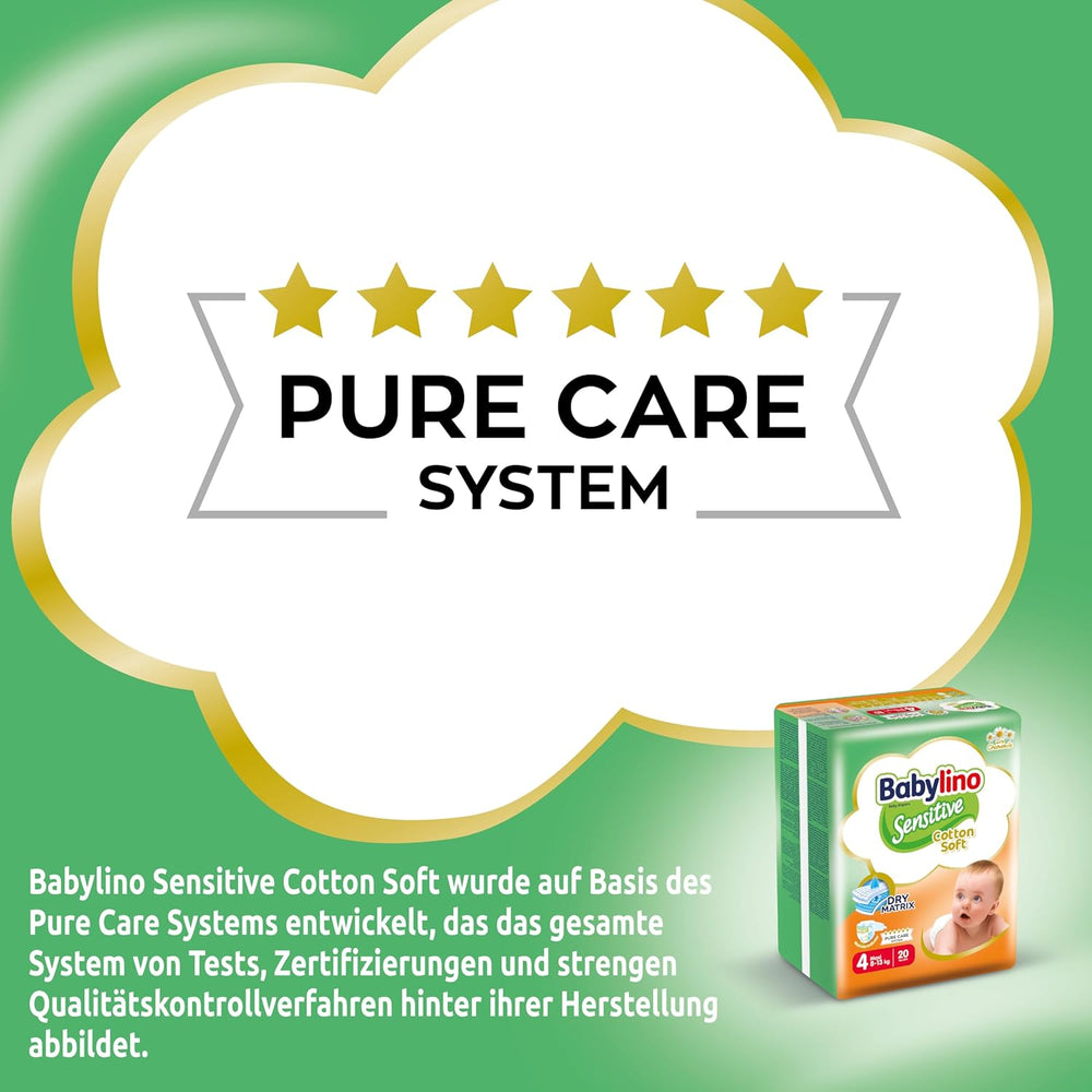 Scutece pentru bebeluși Sensitive mărimea 4, Maxi (8-13 kg), 20 bucăți