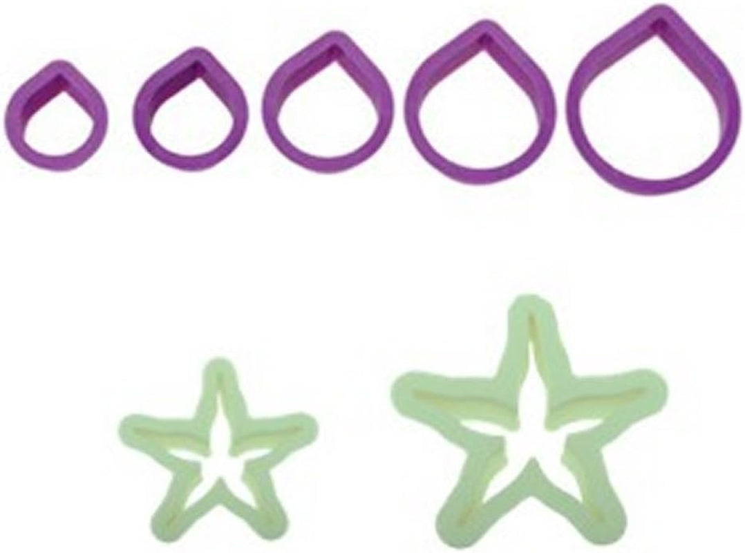 KIT 7 Set de tăietoare trandafiri, plastic, violet, 8,5 x 8,5 x 5 cm