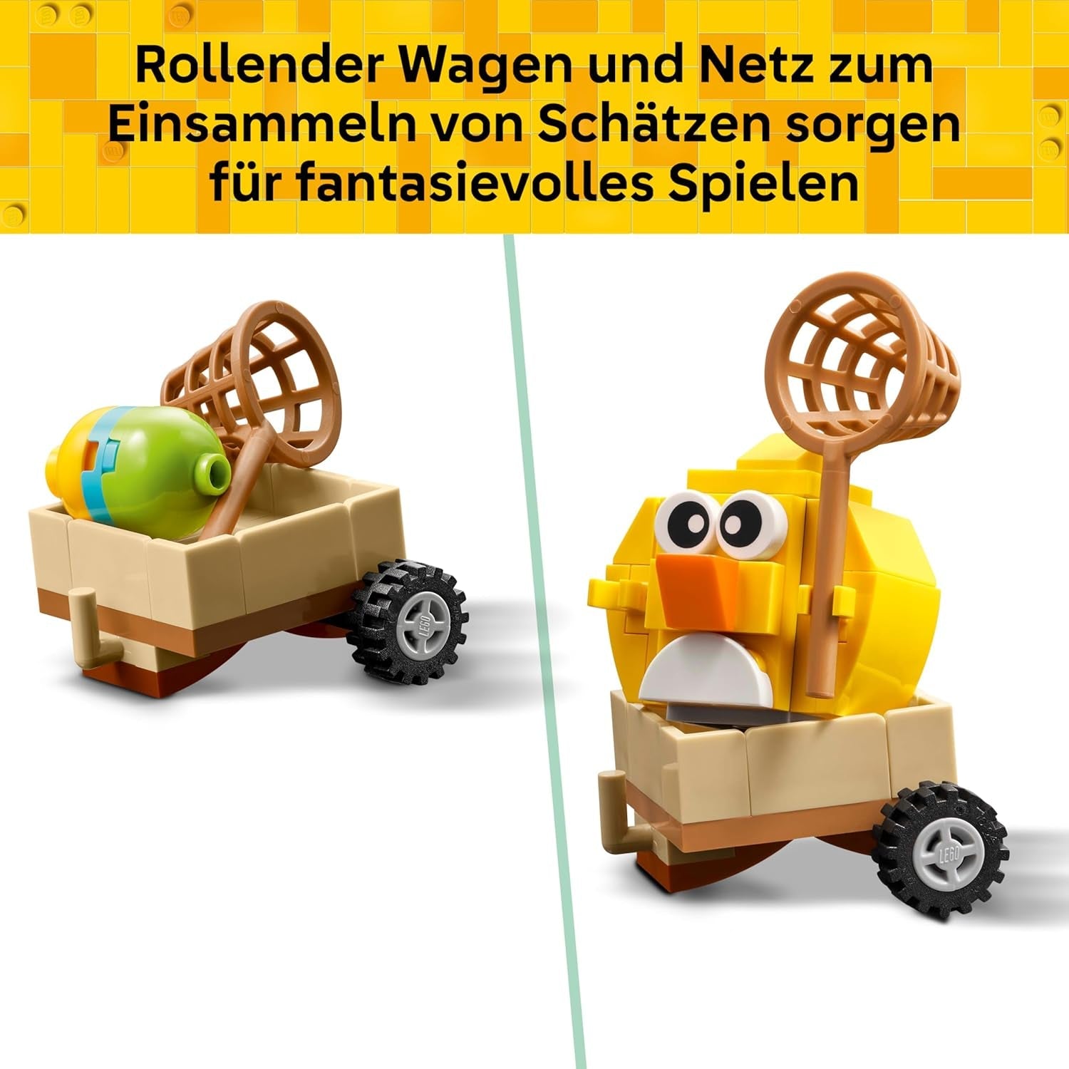 LEGO Osterhase und Ostereiersuche - Kinderspielzeug mit Hasen & Vogel Tierfiguren - Mit Baum & Wagen - Kreatives Konstruktionsspielzeug - Geschenk für Mädchen & Jungen ab 8 Jahren - 40808