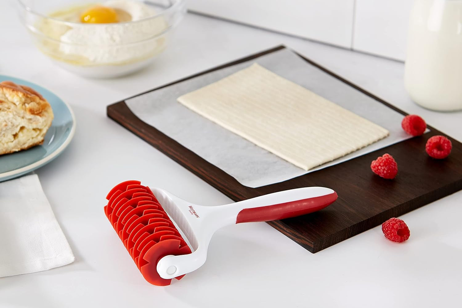 Rolă Westmark cu plasă, lungime: 19,5 cm, plastic, alb/roșu, 32182270