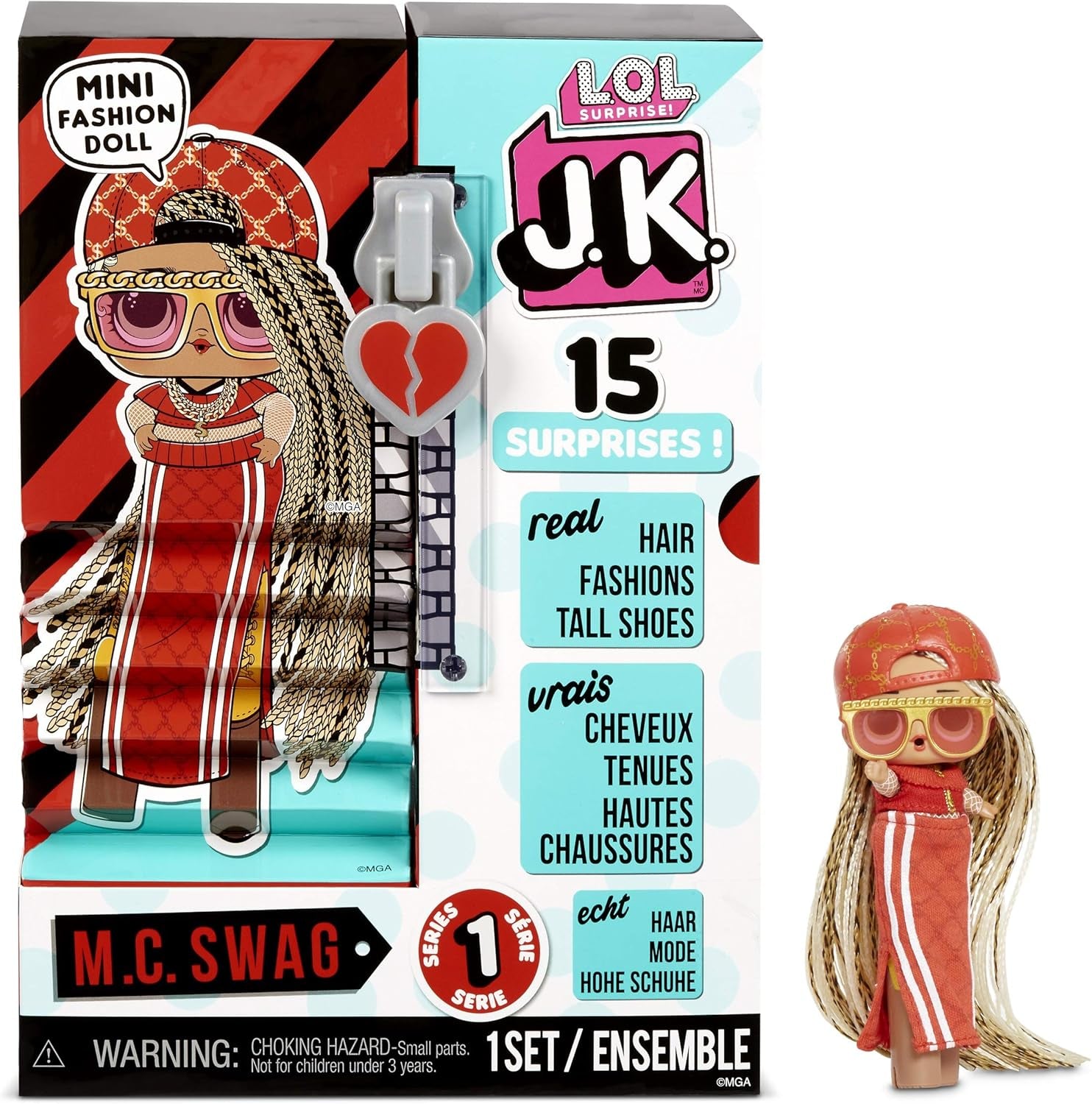 LOL Surprise JK Mini-Modepuppe - 15 Überraschungen, Kleidung & Accessoires - Ab 6 Jahren - Sammlerstück - Diva