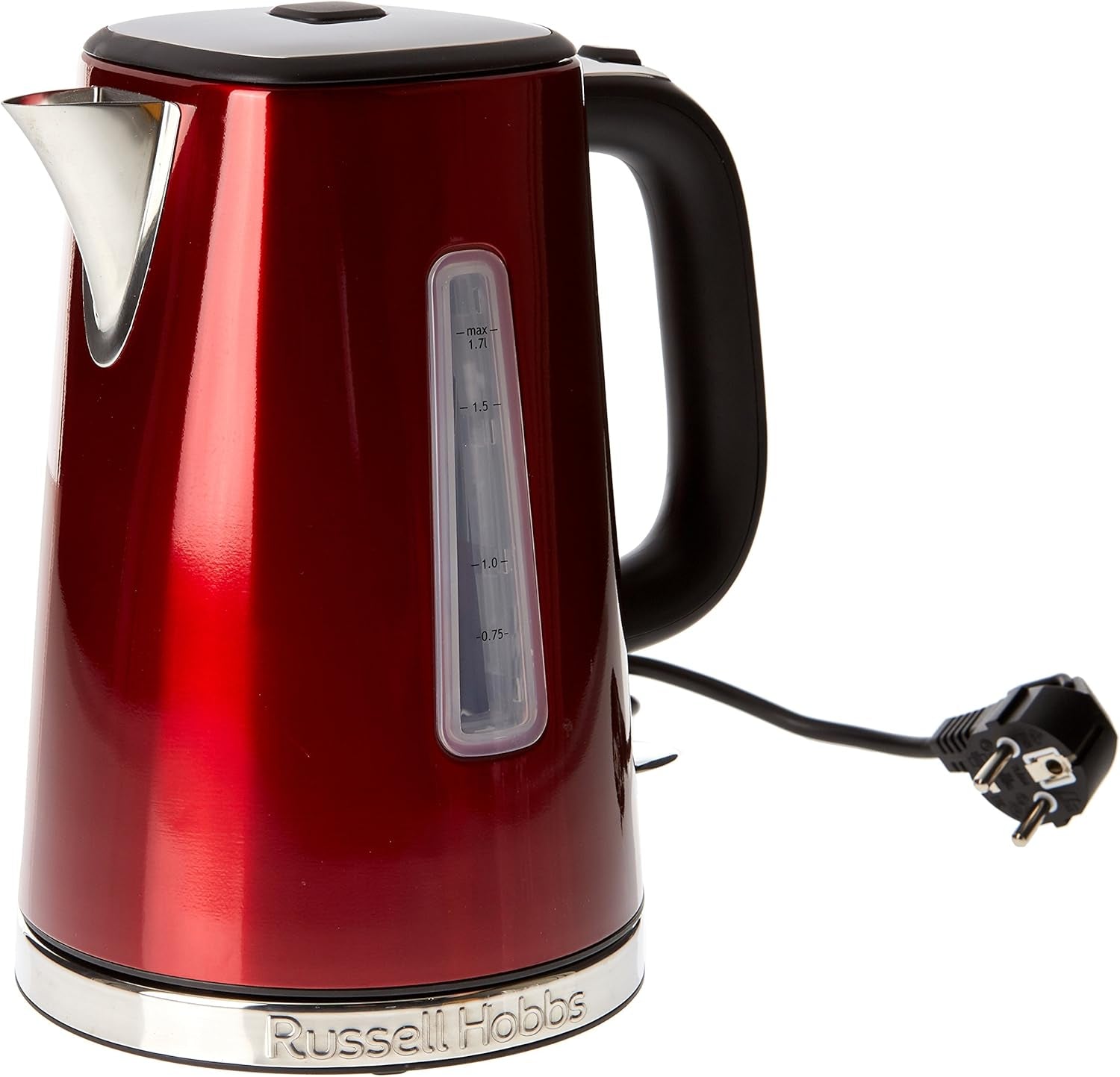 Cafetieră Russell Hobbs [Temporizator digital, Cap de duș pentru extracție și aromă optime] Luna Red (1 până la 12 cești, Carafă din sticlă de 1,5 l, Placă de încălzire, 1000 W) Cafetieră cu filtru 23240-56