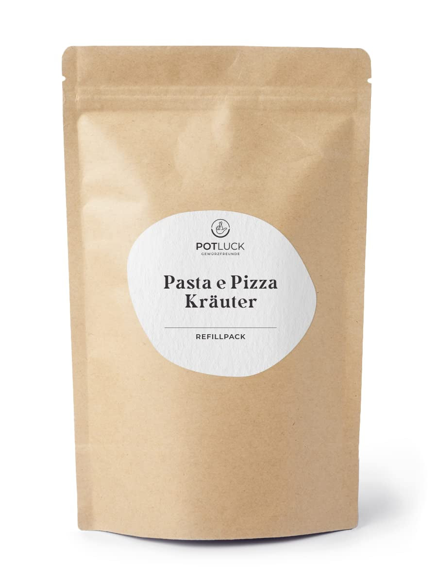Potluck | Pasta e Pizza Kräuter | Gewürzzubereitung im Keramiktopf | 40g | Vegan, glutenfrei und mit natürlichen Inhaltsstoffen