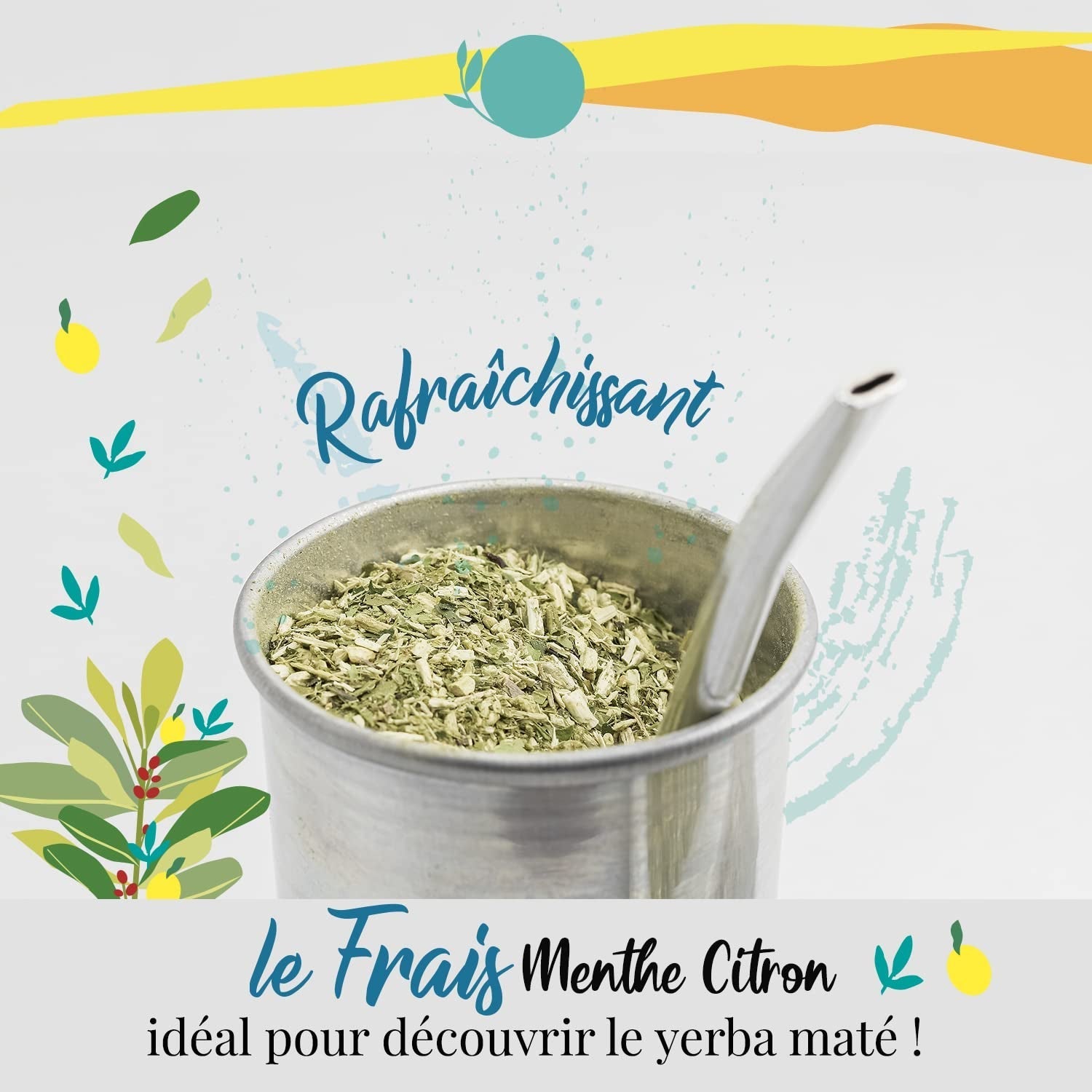 ORIGEENS BIO YERBA MATE CU MENTĂ ȘI LĂMÂIE 200 G - Prospețimea I Bio Yerba Mate neprăjită, frunze, fără tulpini și praf