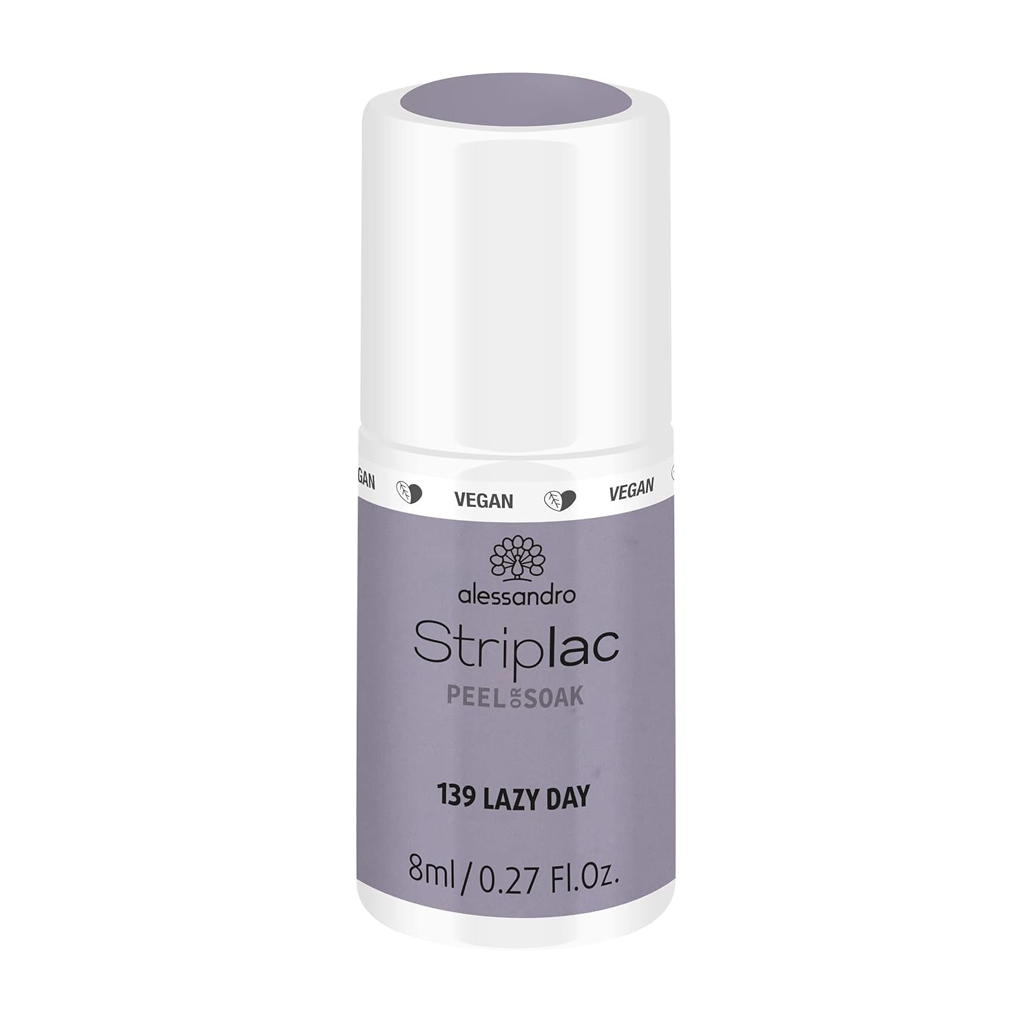 alessandro Striplac UV-Nagellack Flat White – Schonend und langanhaltend – Einfache Entfernung dank Peel-Off-Technologie – Vegan und tierversuchsfrei – 8 ml