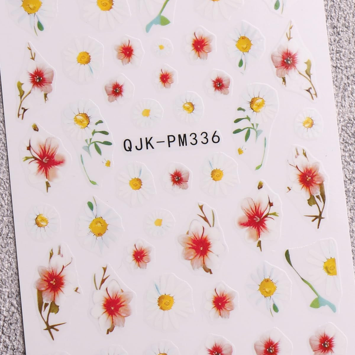 JMEOWIO Nagelsticker Blume 10 Blatt Nail Art Sticker Selbstklebend Nagelaufkleber Frühling Sommer Floral Dekoration Nageldesign Zubehör