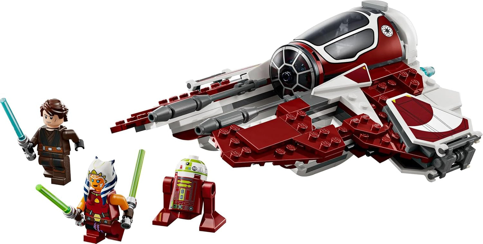 LEGO Star Wars 75401 Interceptorul Jedi al lui Ahsoka, Starfighter pentru fanii Războiului Clonelor, Ahsoka Tano & Anakin Skywalker Minifigures, cu săbii laser și R7-A7, pentru băieți și fete de la 8 ani în sus Seturi de constructie Besuche den LEGO-Store