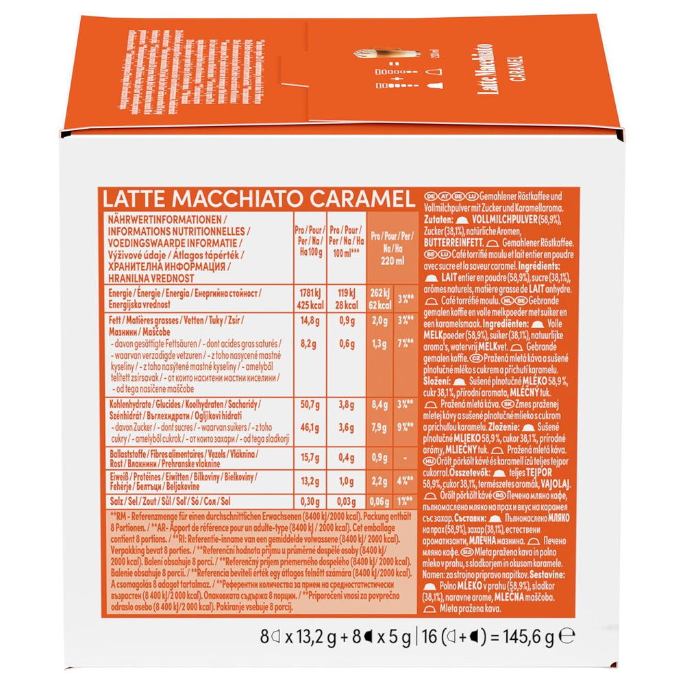 NESCAFÉ DOLCE GUSTO Latte Macchiato Caramel Kaffeekapseln 6er Pack (6 x 16 Kapseln)