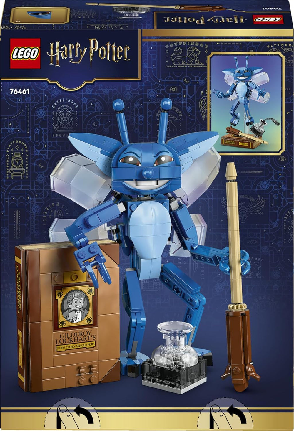 LEGO Harry Potter Wichtel - Dekofigur für Schlafzimmer oder Schreibtisch mit Gilderoy Lockharts Buch und Zauberstab - Merchandising -Geburtstagsgeschenk für Mädchen und Jungen ab 8 Jahren - 76461