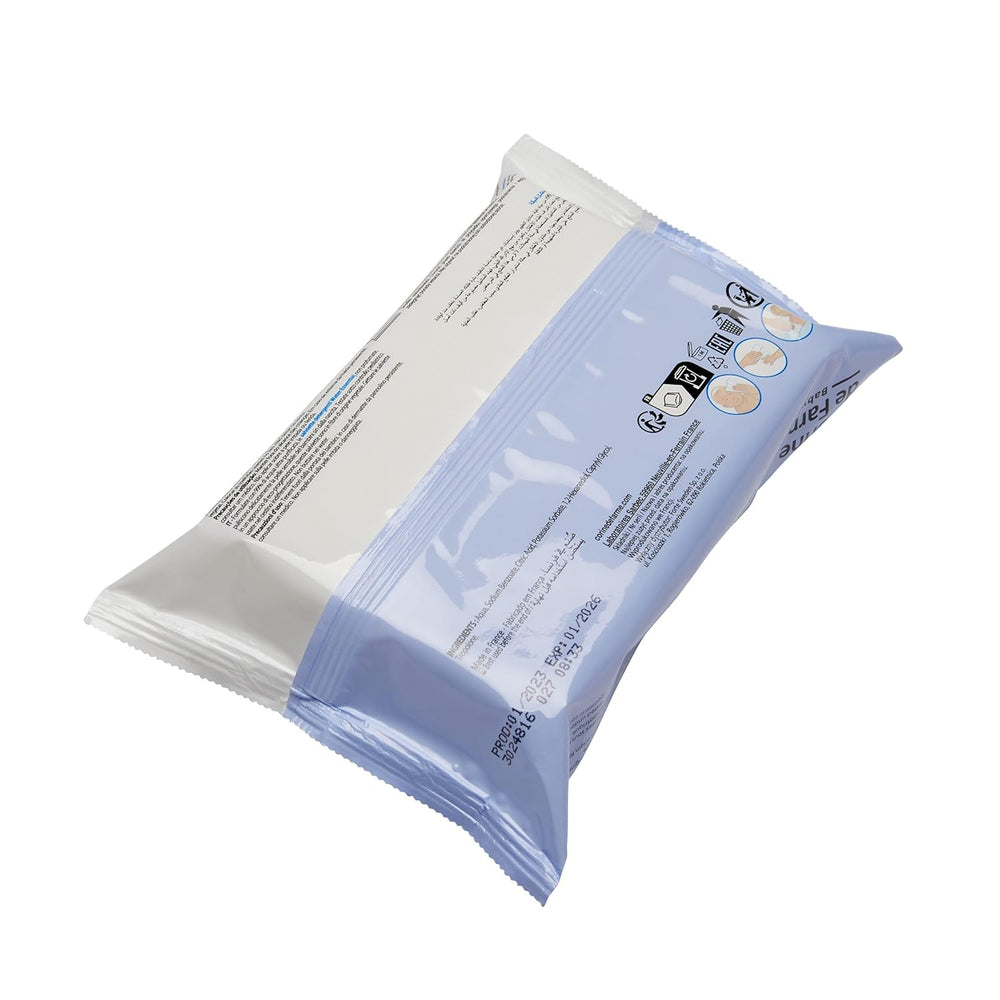 - Șervețele umede Change Water Essential pentru bebeluși x70 - Produs de toaletă din fibre vegetale - Apă ultrapurificată 99% - Igienă de la naștere - Capac resigilabil