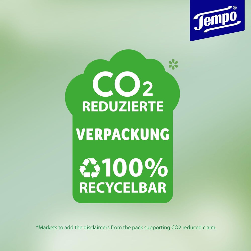 Șervețele umede de toaletă Tempo "Gentle & Caring" - Megapack - 16 pachete a câte 42 de șervețele - Duo Packs - cu mușețel natural - hârtie igienică, testată dermatologic și neutră față de Ph-ul pielii