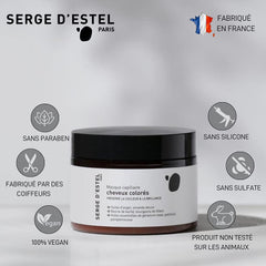 SERGE D'ESTEL PARIS Mască de păr 250g Hrănește, repară și înmoaie părul deteriorat de colorare Formulă vegană, 250g Masca de par Naty Shop