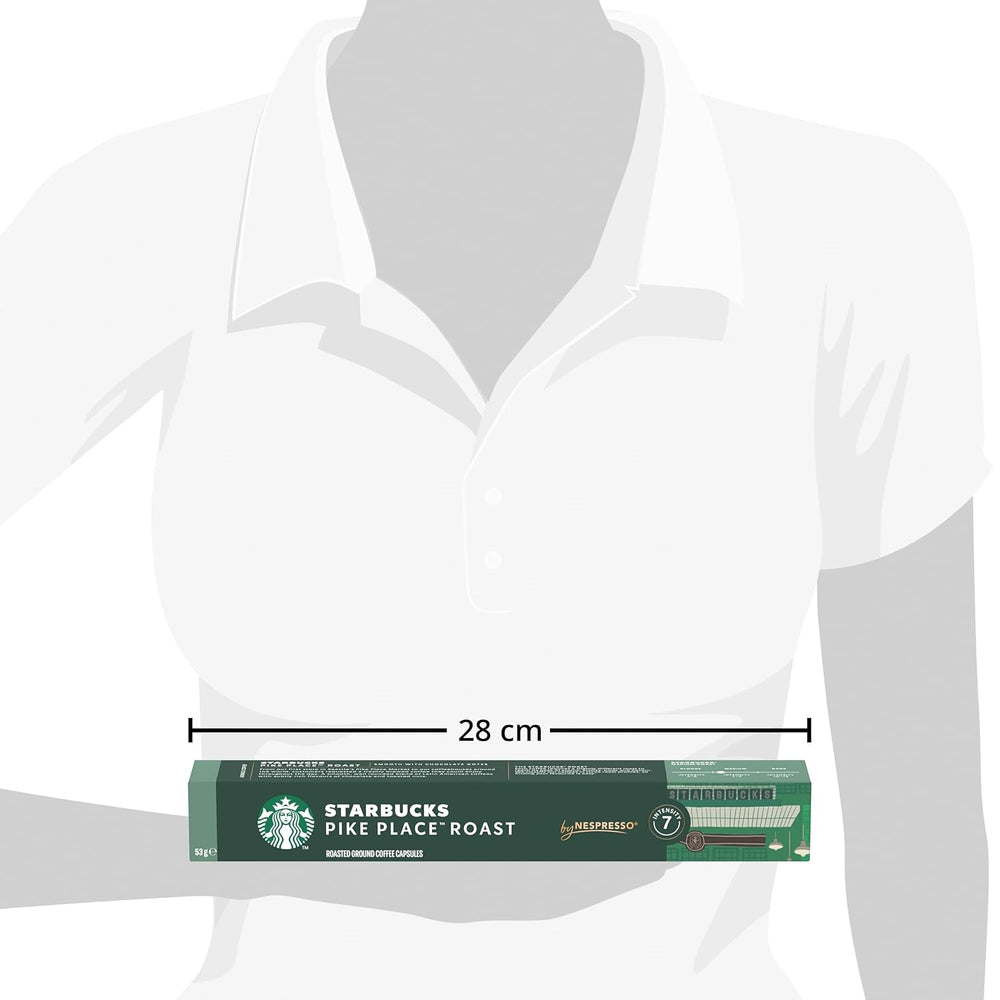 STARBUCKS Pike Place Roast by Nespresso, Mittlere Röstung, Kaffeekapseln 10 x 10 (100 Kapseln)