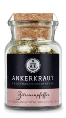 Ankerkraut Zitronenpfeffer, 85g im Korkenglas, Pfeffer-Mischung Zitrus Frische-Kick, Einfach Kochen mit Geschmack & Aroma