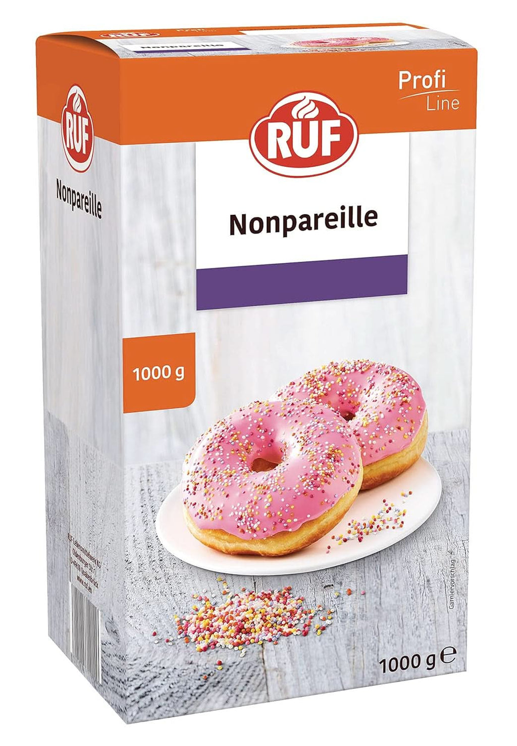 RUF Sprinkles de zahăr colorat în culori curcubeu, 1 kilogram Sprinkles Naty Shop Nonpareilles