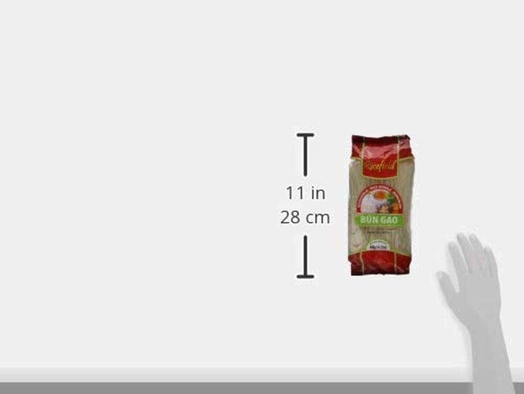 Tăiței de orez Ricefield, vermicelli, 0,8 mm, Bun Gao, pachet de 6 (6 x 400 g)