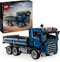 Jucărie LEGO Technic Dump Truck cu direcție și benă mobilă - vehicul de construcții albastru - idee de cadou pentru zile de naștere sau sărbători - set de construcție pentru băieți și fete de la 9 ani 42203 Seturi de constructie Besuche den LEGO-Store Titlu implicit