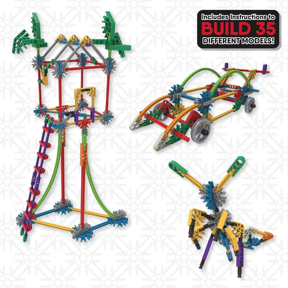 Basic Fun K'NEX Click and Construct Bauset mit Aufbewahrungsbox, Lehrreiches Spielzeug für Kinder, 522-teiliges STEM-Kit, Konstruktionsspielzeug ab 7 Jahren