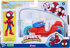 SPIDEY and HIS AMAZING FRIENDS Marvel Spidey figura cu motocicleta, jucărie pentru băieți și fete cu vârsta de 3 ani și peste Action figures Naty Shop