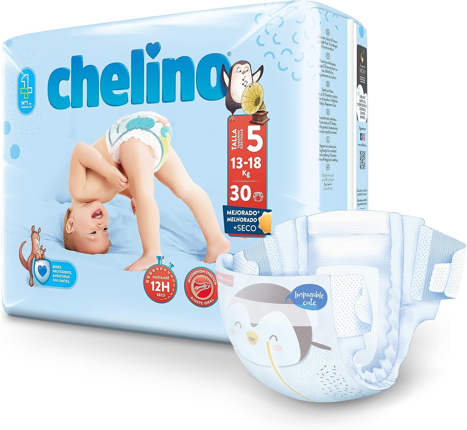 Scutece Indas Fashion & Love, Junior T 5 pentru 13-18 kg, (30 bucăți)