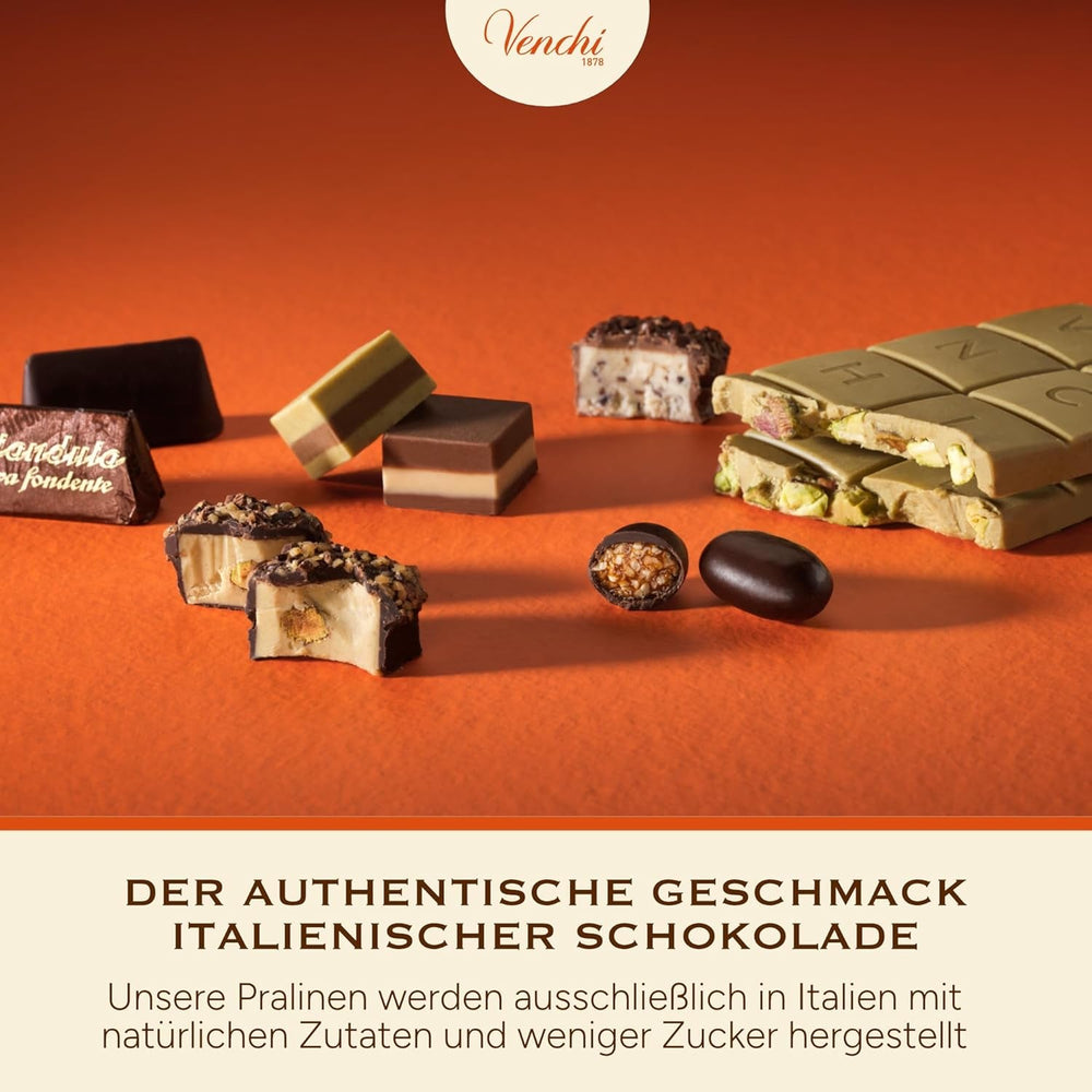 Venchi – Chocoviar Gianduia, praline la pungă de 1 kg, ciocolată Gianduia produsă exclusiv cu „alune de pădure Piemont”, fără gluten, fără coloranți artificiali și fără conservanți
