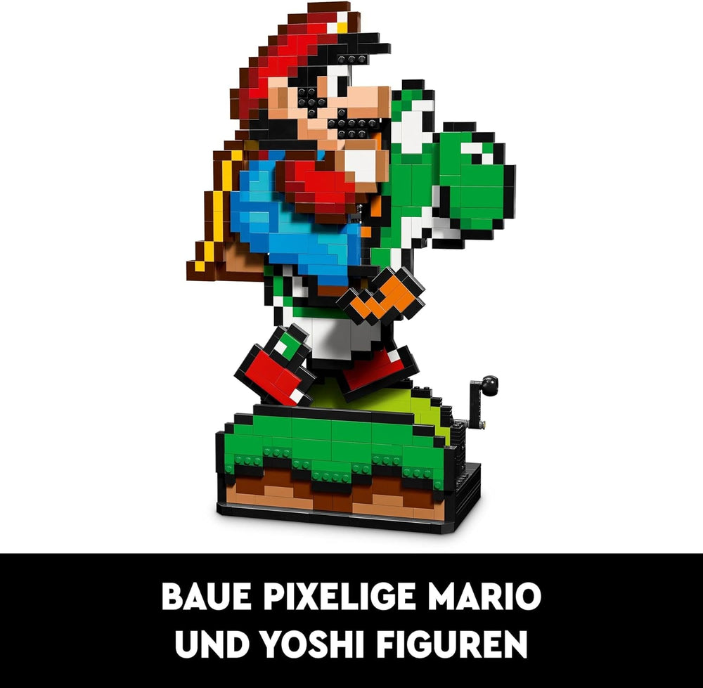 LEGO Super Mario World: Mario & Yoshi Nintendo Set de colecționat, figuri pixelate, model de construit și expus, decorațiuni pentru casă și de colecționat, kit de model și cadou pentru fanii adulți 71438 Seturi de constructie Besuche den LEGO-Store