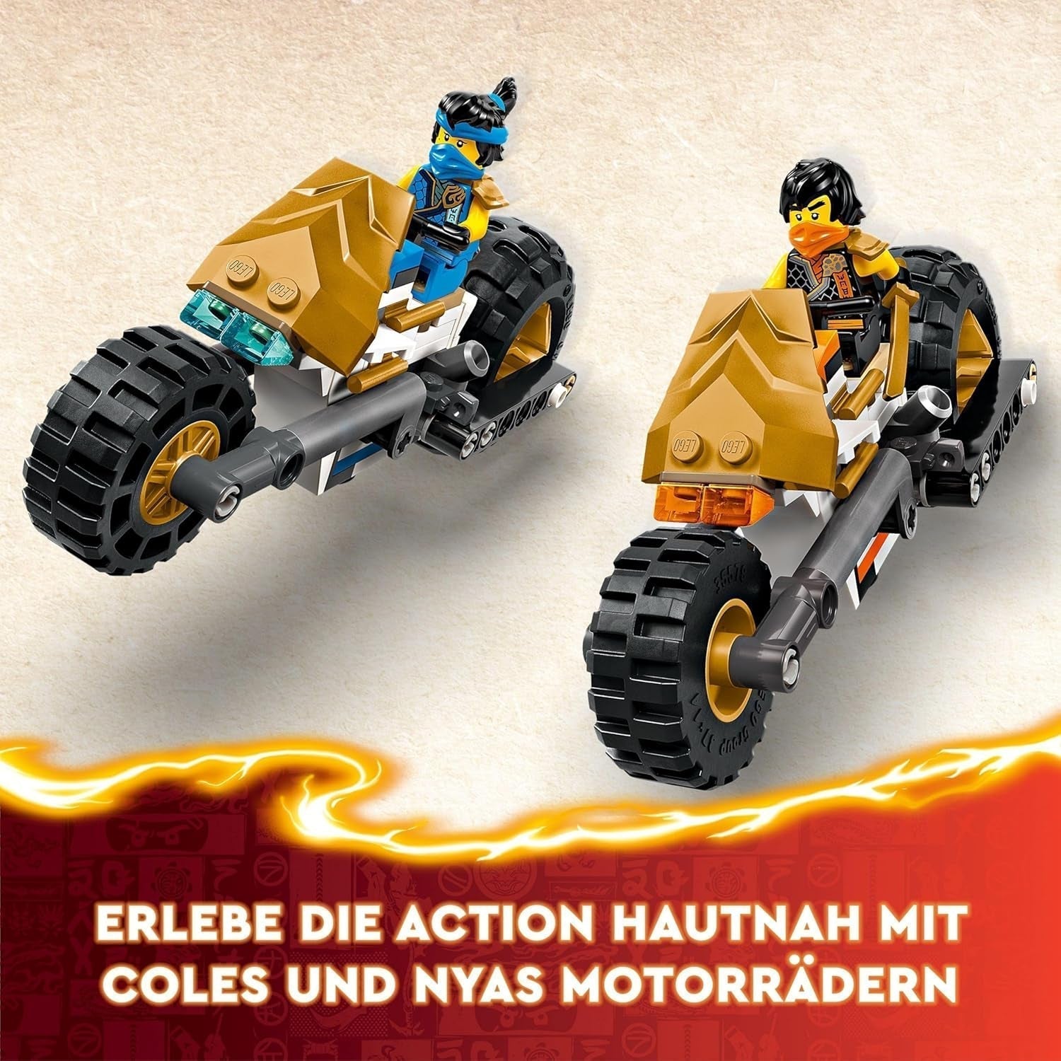 LEGO NINJAGO Ninja Team Combi Caterpillar, set 4 în 1 cu planor, mașină de curse și 2 motociclete și 6 minifigurine, cadou pentru băieți și fete, jucărie Ninja 71820 Seturi de constructie Besuche den LEGO-Store