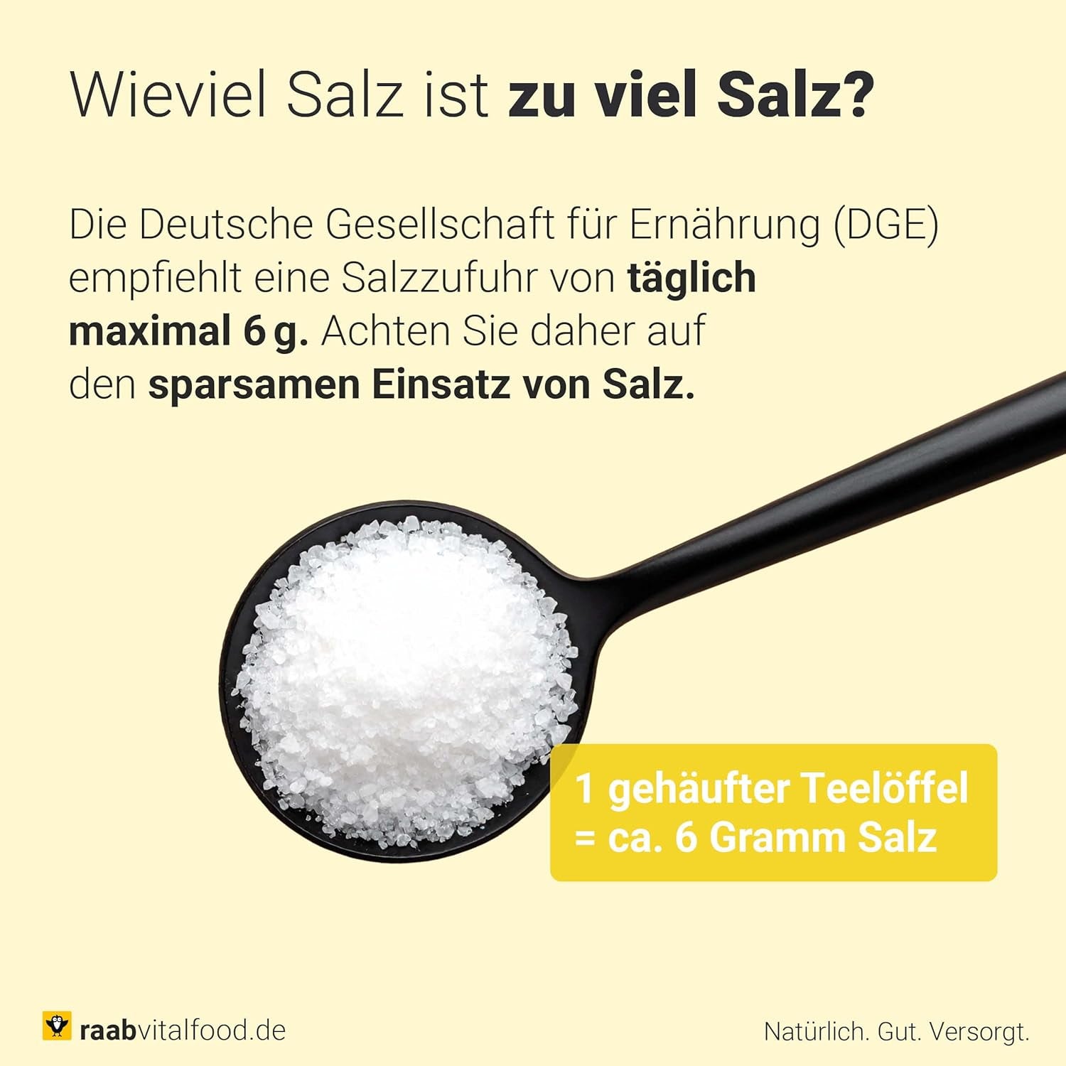 Raab Vitalfood Kaliumsalz-Mischung, Mineralsalzmischung mit 66,7% Natriumchlorid (Kochsalz) und 33% Kaliumchlorid, Kalium trägt zur Aufrechterhaltung eines normalen Blutdrucks bei (1 x 200 g Dose)