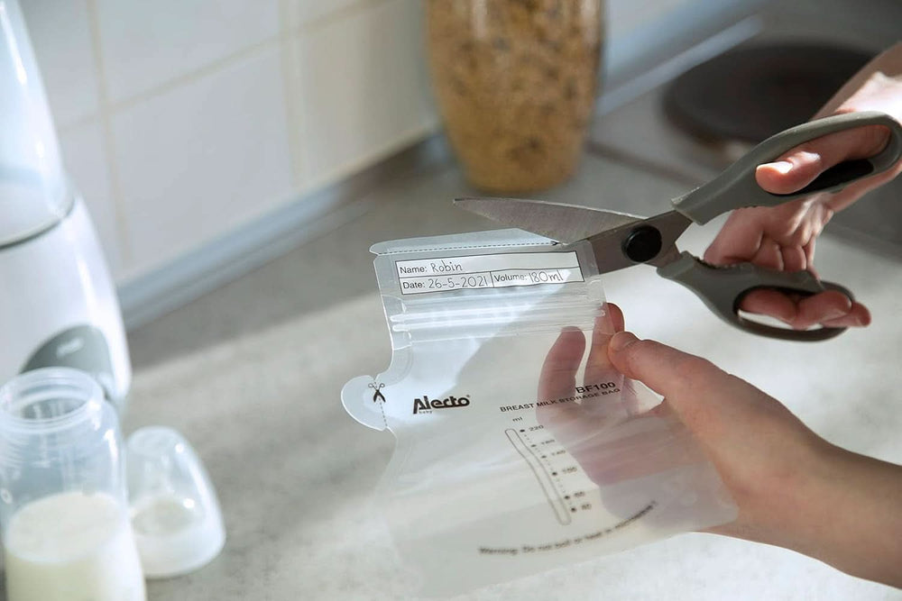 BF100 Pungă de depozitare pentru lapte matern - Pungă pentru lapte matern - capacitate 220 Ml - 100 bucăți - Transparent Accesorii Hrana si Alaptare Bebe Naty Shop
