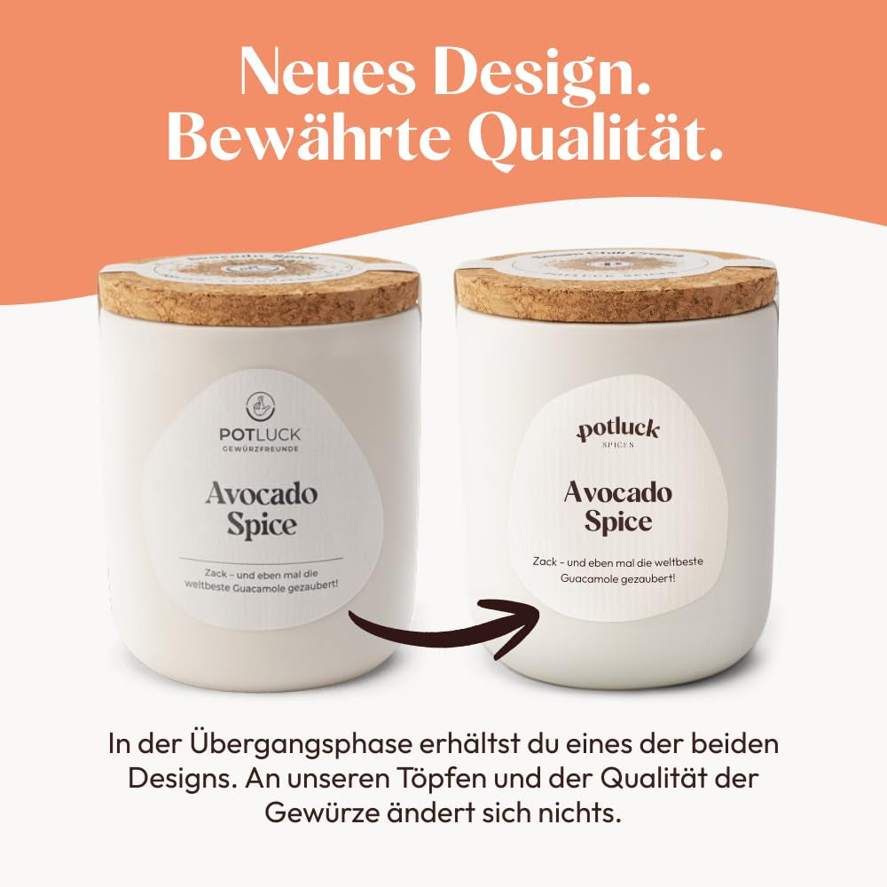 Potluck | Kräuter Kumpel 6er Set | Gewürzmischungen im Keramiktopf | Vegan, glutenfrei und mit natürlichen Inhaltsstoffen