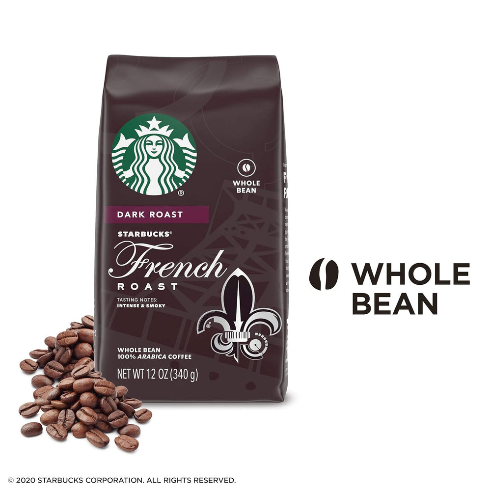 Cafea boabe Starbucks Dark Roast — French Roast — 100% Arabica — 1 plic (340 ml)