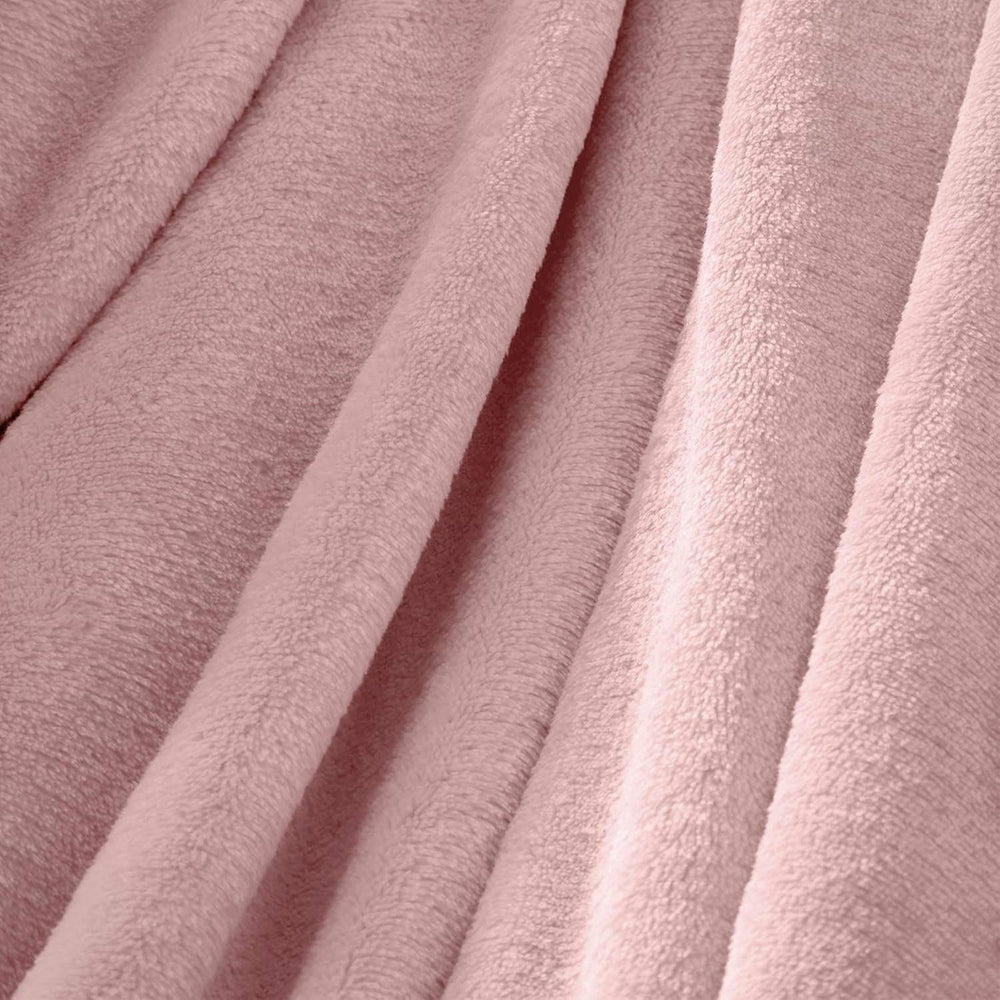Brentford's Flannel Fleece Blanket, Extra Soft, Large, Fluffy, Warm, cuvertură de pat pentru dormitor, pat simplu, canapea, canapea, Blush Pink - 120 X 150 Cm Paturi si Cuverturi Besuche den Brentfords-Store