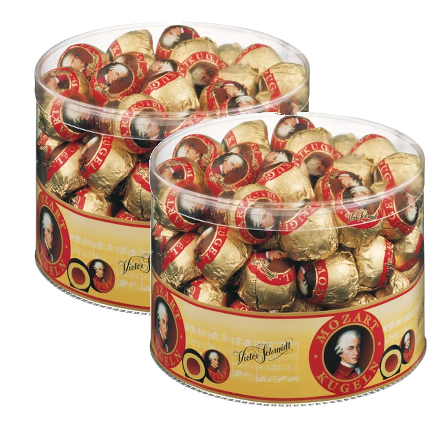 Mozartkugeln – Originale din Austria – Ciocolate fine cu nuga și marțipan – 825g (1 pachet)