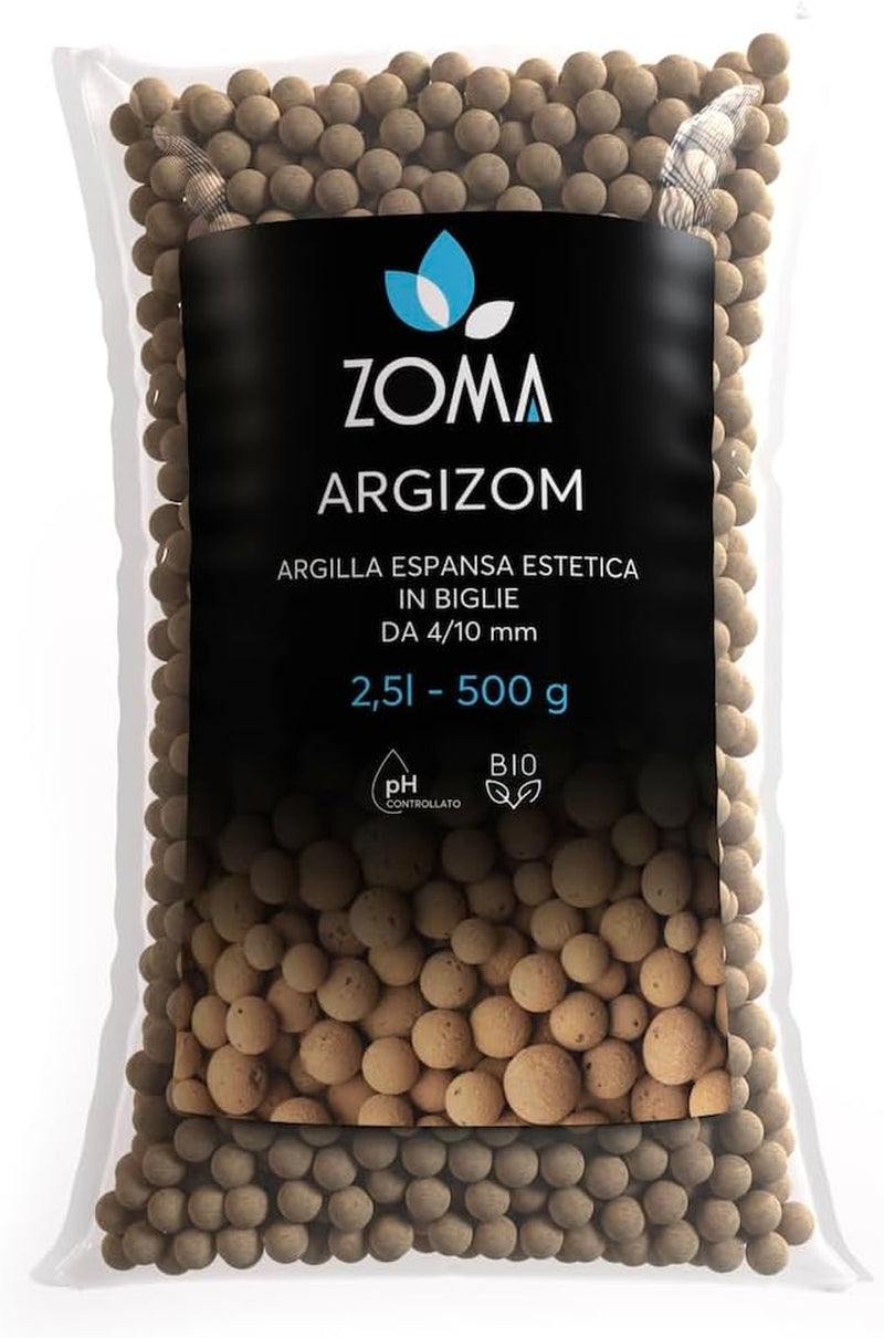 Argilă expandată pentru plante în ghiveci, bile mici de argilă pentru drenaj și aerare, argilă expandată pentru hidroponie și decorațiuni estetice fără coloranți chimici - 650 g