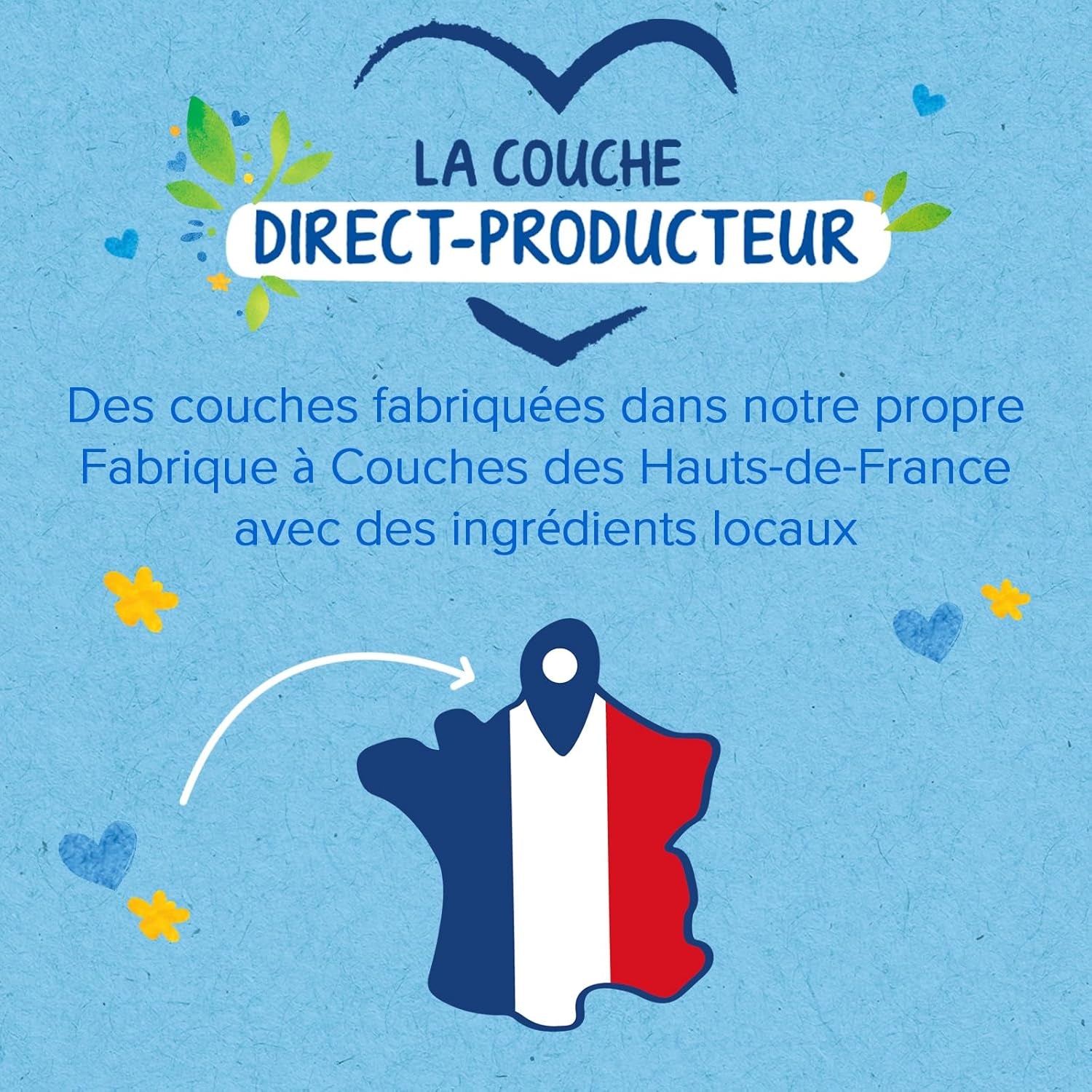 - Ökologische Windeln, Größe 2 (3-6 kg) – natürlicher Ursprung, ohne Schadstoffe – 12 Stunden trocken, extrem saugfähig – hergestellt in Frankreich – 150 Einwegwindeln – Packung 1 Monat